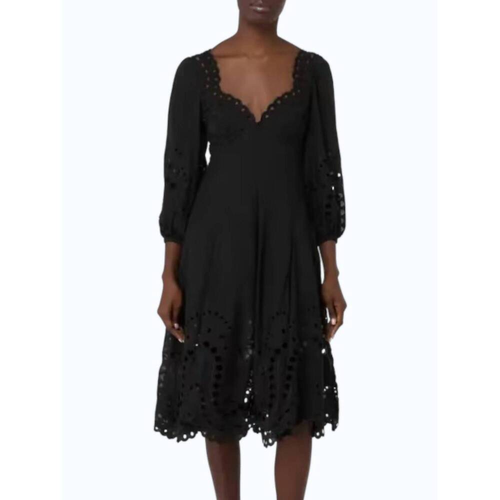 NEW CHARO RUIZ corbin midi dress in black